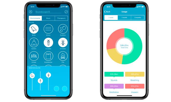 Relief app farveskema og lydbillede iPhone ny version